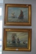 Two Framed Oil on Board Maritime Studies of Sailing Vessels