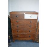 Early Victorian Scumbled Pine Six Drawer Chest