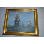 Oil Painting on Board - Maritime Scene by Max Parsons