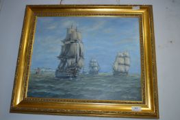 Oil Painting on Board - Maritime Scene by Max Parsons