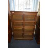 1930's Oak Sectional Glazed Front Bookcase