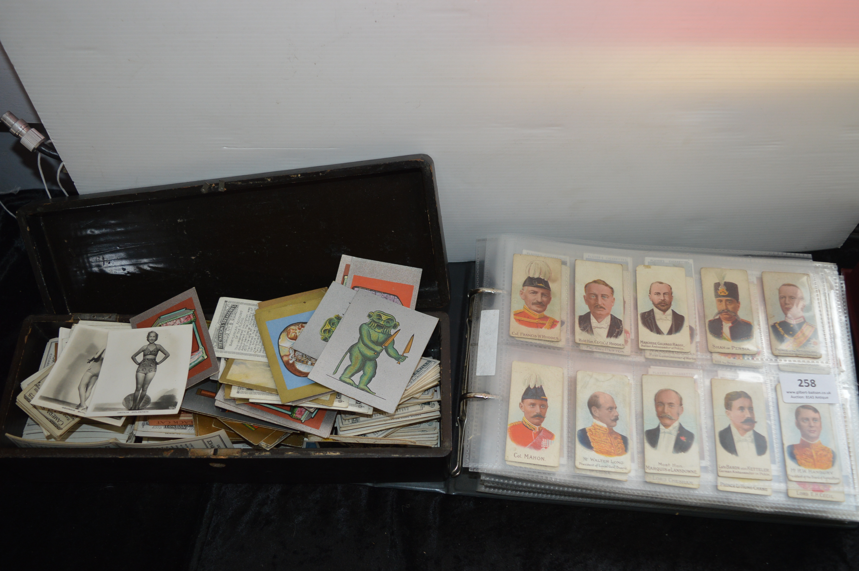 Album and Box of Cigarette Cards