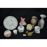 Wedgwood Peter Rabbit Money Boxes, Beswick Loch Ness Monster, Beneagles Scotch Whisky Bottle, etc.