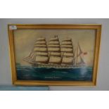 Framed Oil on Board Maritime Painting of the Archibald Russell