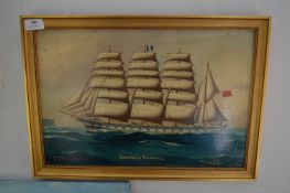 Framed Oil on Board Maritime Painting of the Archibald Russell