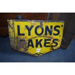 Double Sided "Lyons Cakes" Enamel Sign (AF)