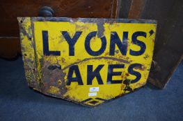 Double Sided "Lyons Cakes" Enamel Sign (AF)