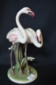 Large Austrian Figure of a Pair of Flamingos