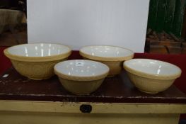 Four Vintage Mixing Bowls