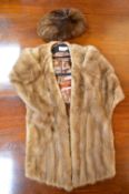 Ladies Fur Stole and Matching Hat by Sacs & Brendler