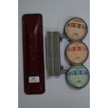 Austin Mirror Plate and Bus Three Disc Licence Holder