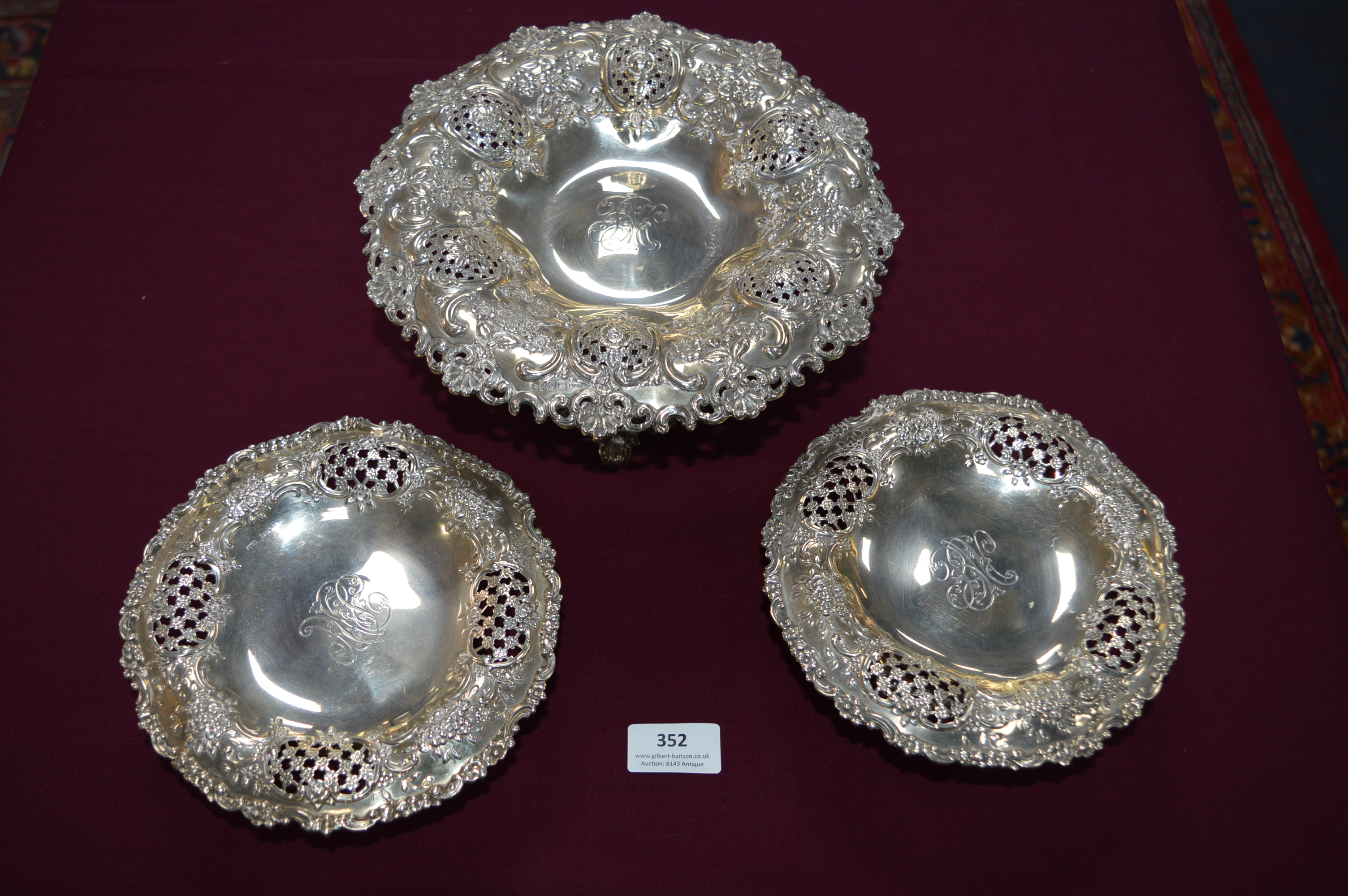 Trio of Tiffany Silver Dishes - Image 2 of 4