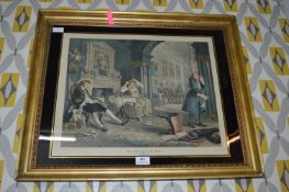 Gilt Framed Hogarth Print - The Marriage A-La-Mode