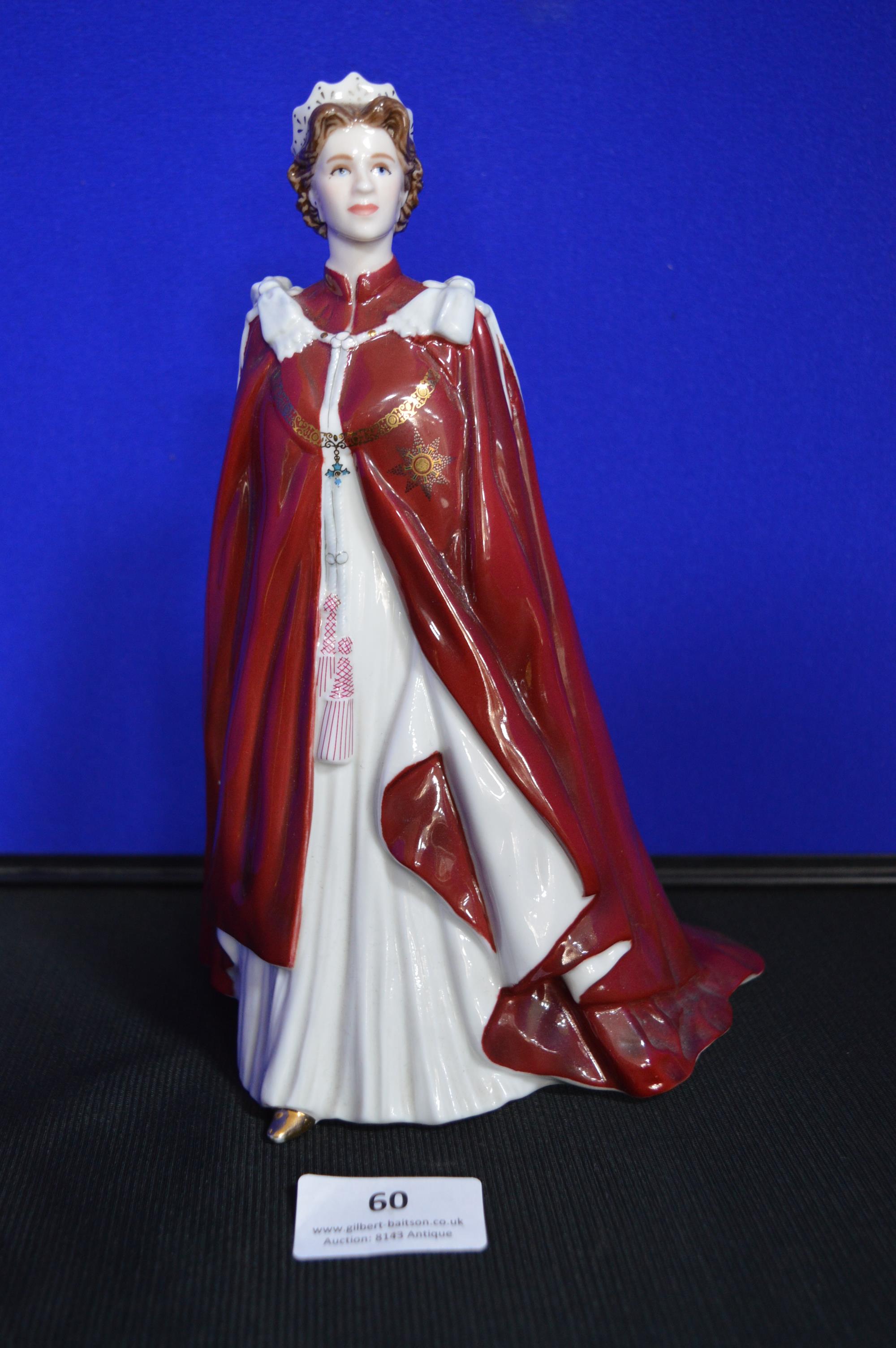 Royal Worcester Queen Elizabeth II 80th Birthday Commemorative Figurine