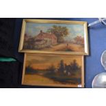 Two Oil Paintings on Canvas - Country Scenes