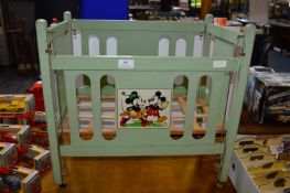 Pre War Lines Bros Mickey Mouse Dolls Cot