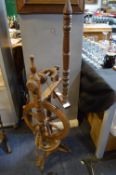 Turned Wood Spinning Wheel