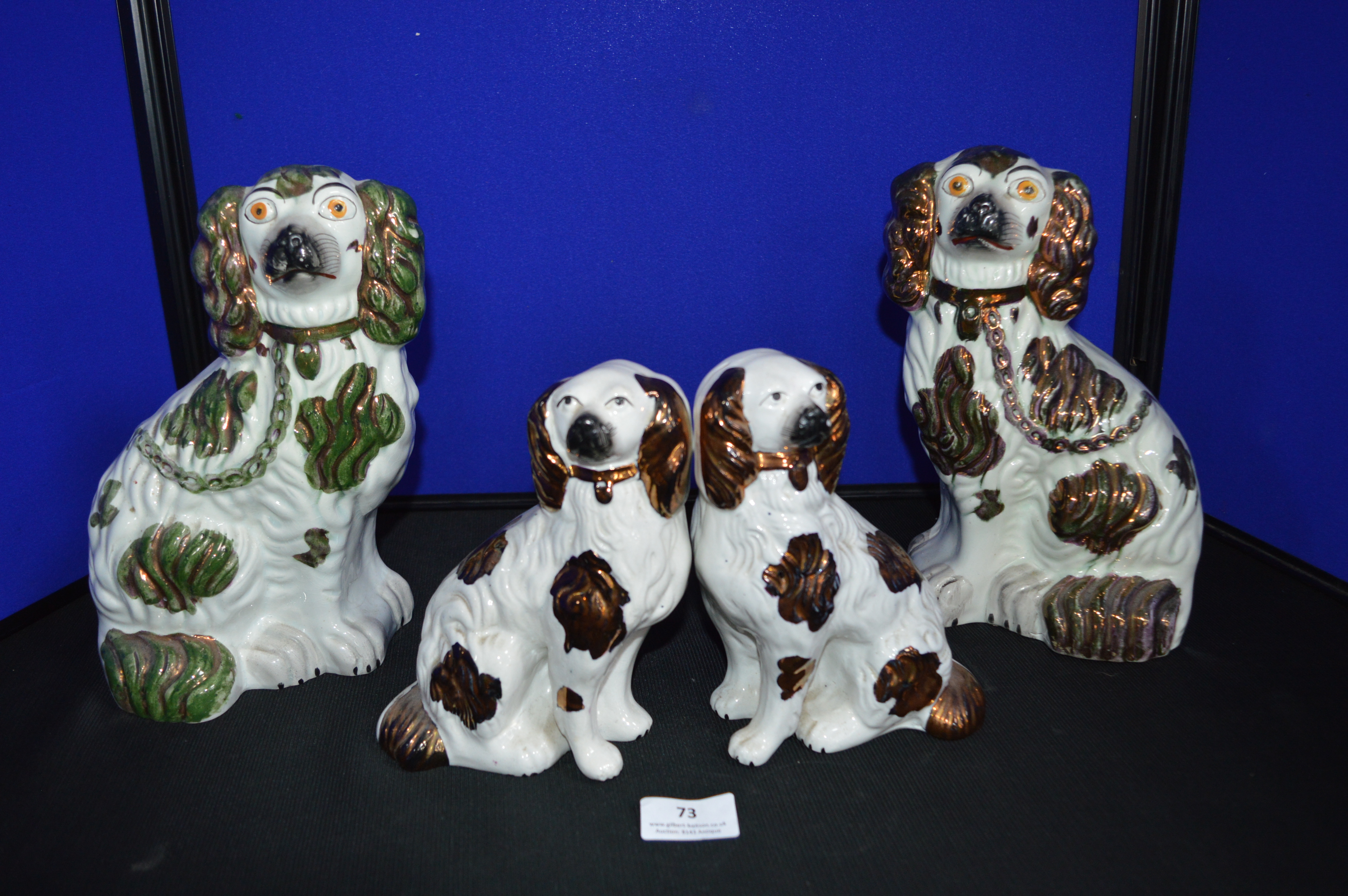 Two Pairs of Staffordshire Spaniels
