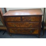 1930's Mahogany Chest of Drawers with Walnut Veneered Fronts