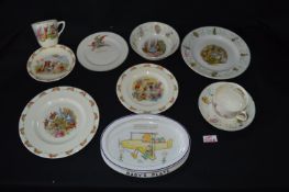 Shelley "Mabel Lucie Attwell" Baby Dish, Doulton Bunnykins & Wedgwood Peter Rabbit Sets