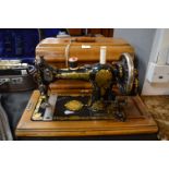 Jones Manual Sewing Machine in Original Case