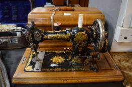 Jones Manual Sewing Machine in Original Case