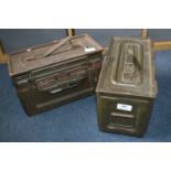 Two US Army Ammunition Boxes