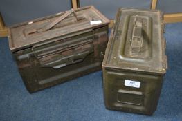 Two US Army Ammunition Boxes
