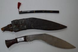 Kukri and a Japanese Knife