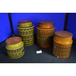 Four Hornsea Pottery Storage Jars