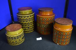 Four Hornsea Pottery Storage Jars