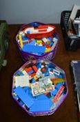 Two Tins of Vintage Lego Including Boat