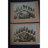 Two Victorian Prints - The Graduation of Man and Wife