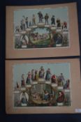 Two Victorian Prints - The Graduation of Man and Wife