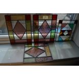 Four Leaded Glass Panels