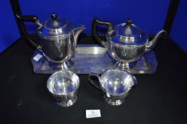 Silver Plated Tray and Tea Set