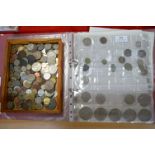 Coin Collection in Album plus Box of Assorted Coinage