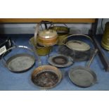 Victorian Kitchenalia; Iron Skillets, Brass Jam Pans, Copper Kettles, etc.