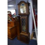 Oak Long Cased Clock with Brass Face