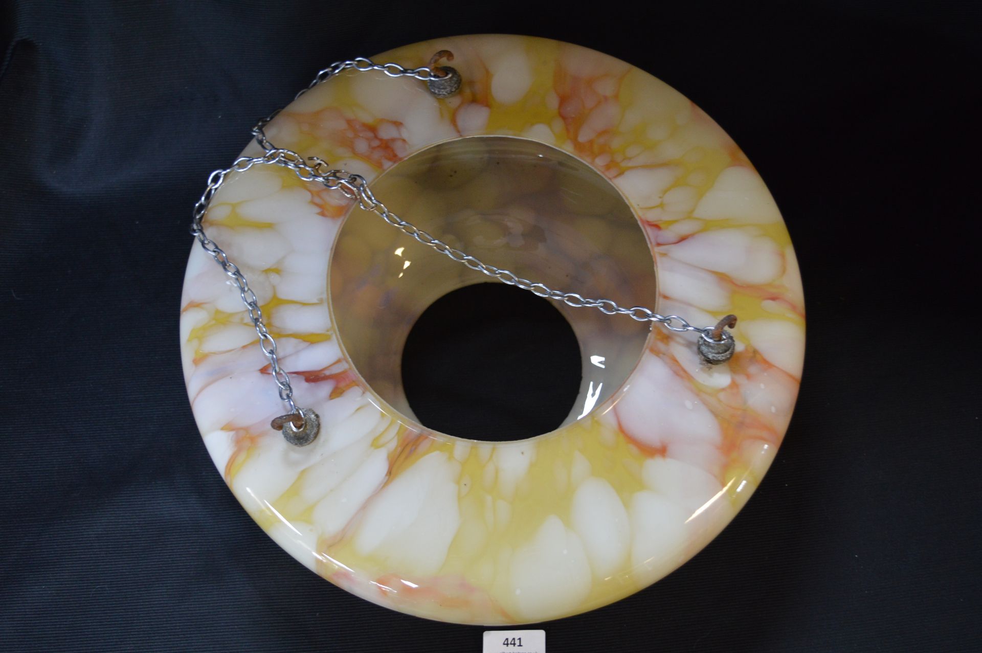 1930's Coloured Glass Ceiling Light Fitting - Image 3 of 4