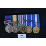 Group of Five Medals