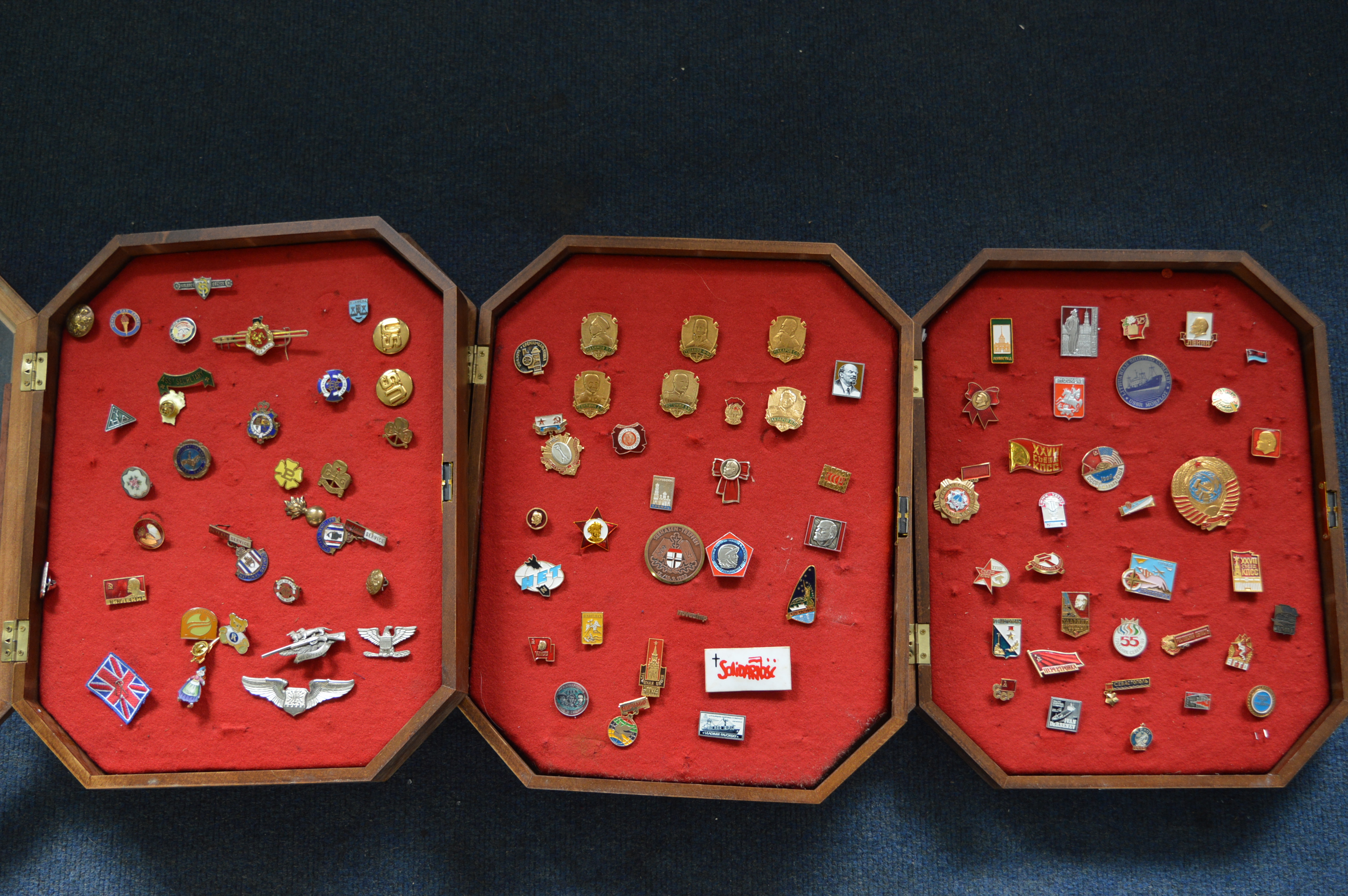 Three Cases of Russian Pin Badges