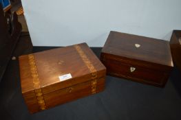 Two Inlaid Work Boxes