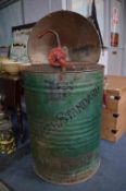 1930's BP Oil Dispensing Drum Including Pump