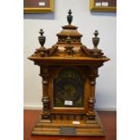 Victorian Mahogany Cased Mantel Clock with Brass Face
