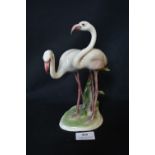 Small Austrian Figure of a Pair of Flamingos