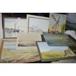 Landscape and Seascape Watercolours by Frank Simpson, etc.