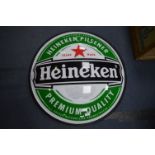 Circular Heineken Beer Advertising Sign