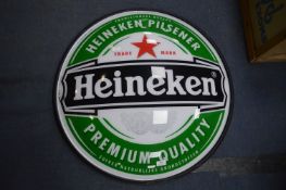 Circular Heineken Beer Advertising Sign