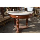 Marble Topped Demi-Lune Table (AF)